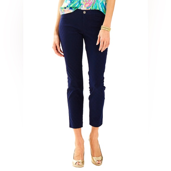 Lilly Pulitzer® Kelly Textured Ankle Length Skinny Pants -Sz 12- BNWT - Picture 5 of 5